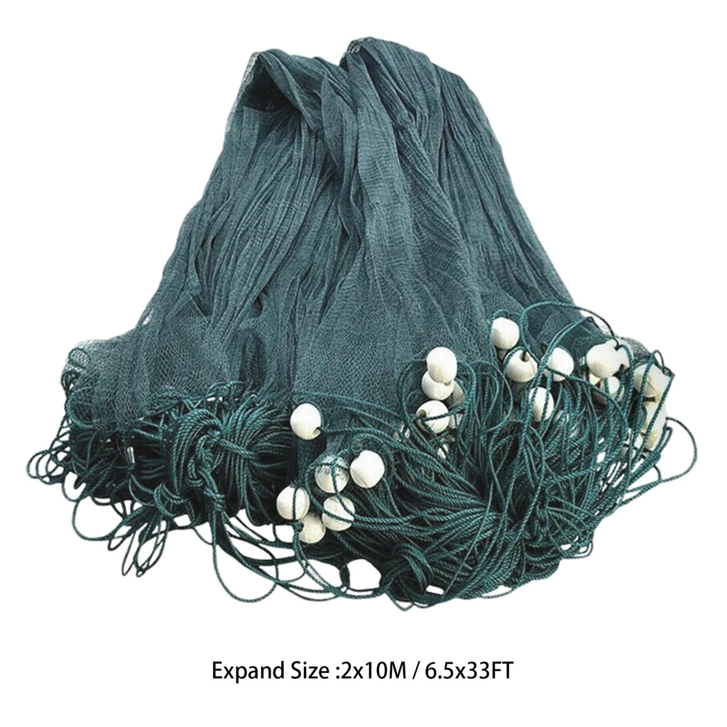 6.5 X 33ft Fishing Drag Fish Net, Large Gill Fishing Net, Handmade Nylon Beach Seine Nets, High Density Mesh Fishing Net