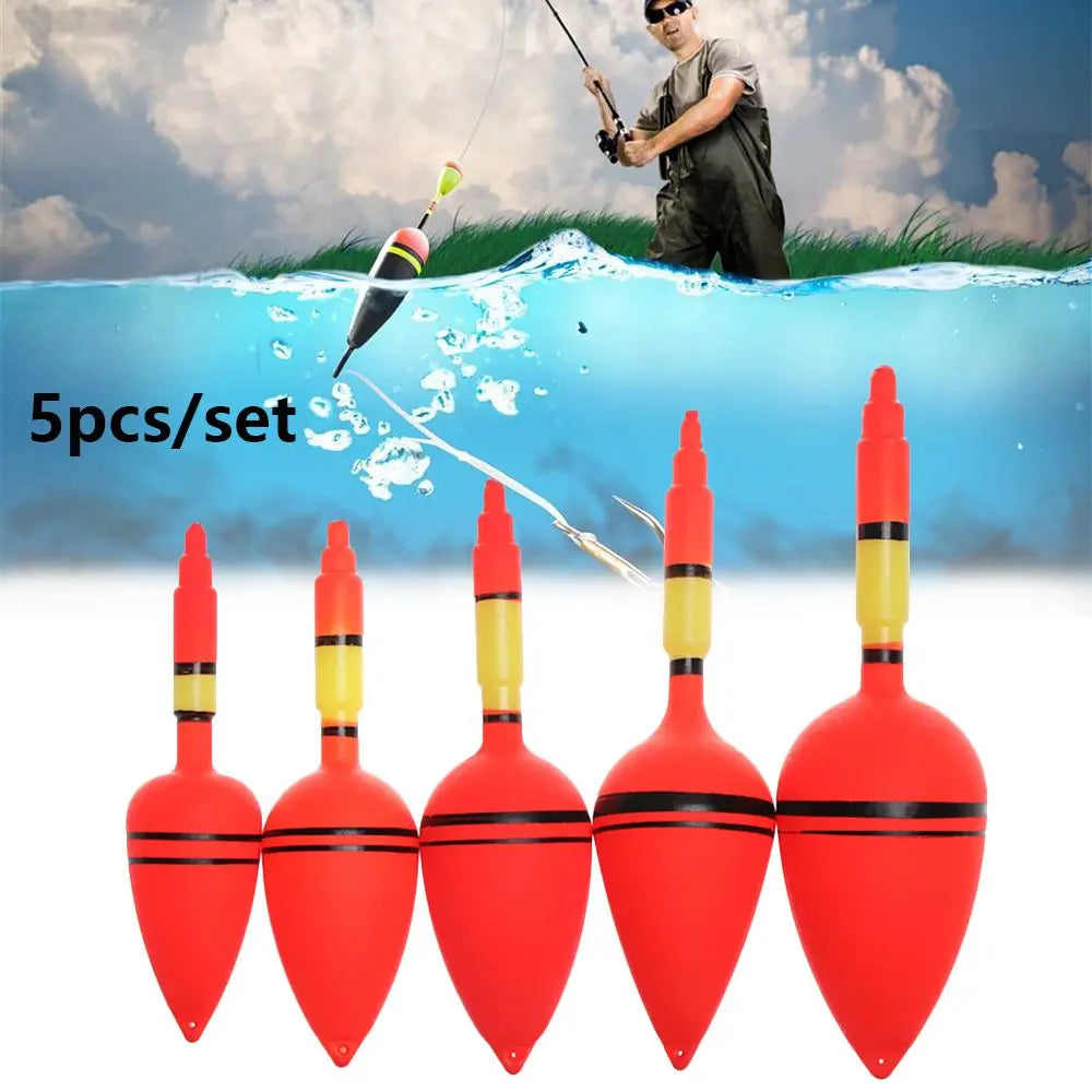 5pcs/set Plastic Fishing Float Fish Bite Hooks lures Balls Stopper Buoy Boia Flutter To Remind Lightstick Fishing Tackle Tools