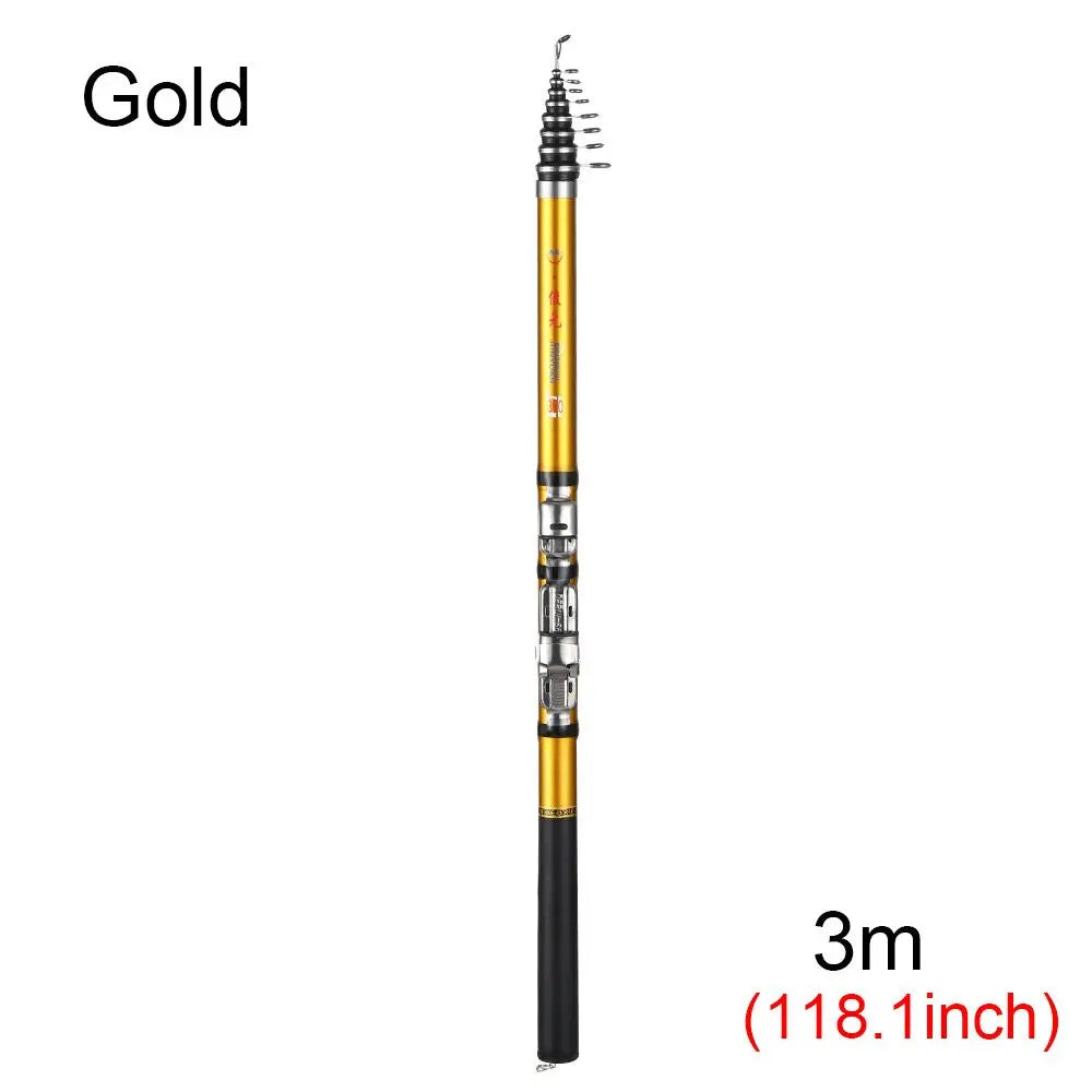 Sea Pole Carbon Material Fishing Rod Quality  1.5m,1.8m 2.1m 2.4m  2.7m 3m Telescopic fishing rod  Quality Spinning Rods