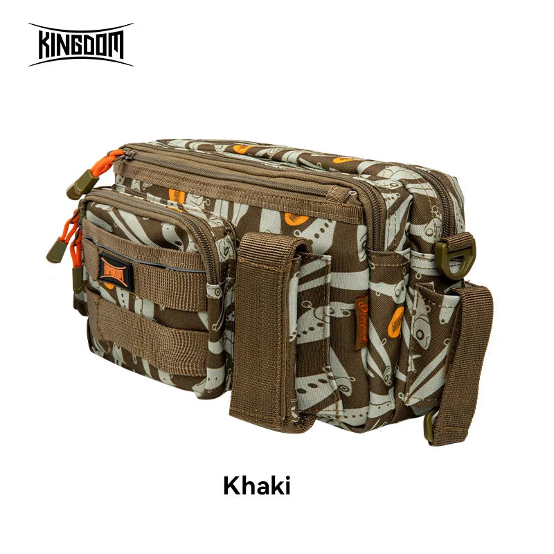 KingdomFishing Tackle Bags 31*18*16cm 660g  Multifunctional Waist Bag Fish Lures Gear Utility Storage Outdoor Fishing Bag