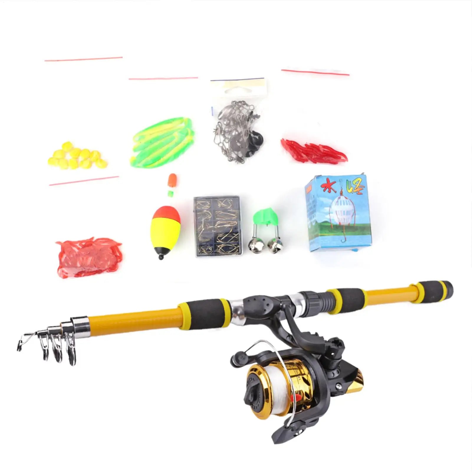 Fishing Pole Kids Portable Children Telescopic Rod 71 Inch Youth Beginner Pole And Reel Set For Saltwater Travel Kayak Boat Surf