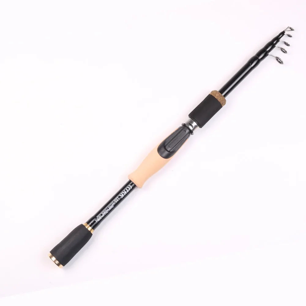 Fishing Lure Spinning Casting Rod Baitcasting Carbon Fiber Feeder 1.6M 1.8M 2.1M 2.4M Durable Cork Wooden Handle Travel Tackle
