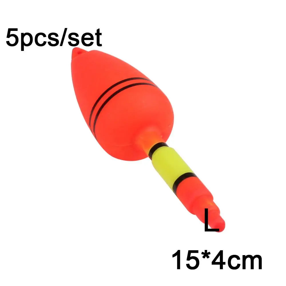 5pcs/set Plastic Fishing Float Fish Bite Hooks lures Balls Stopper Buoy Boia Flutter To Remind Lightstick Fishing Tackle Tools