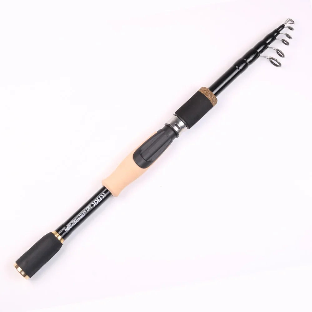Fishing Lure Spinning Casting Rod Baitcasting Carbon Fiber Feeder 1.6M 1.8M 2.1M 2.4M Durable Cork Wooden Handle Travel Tackle