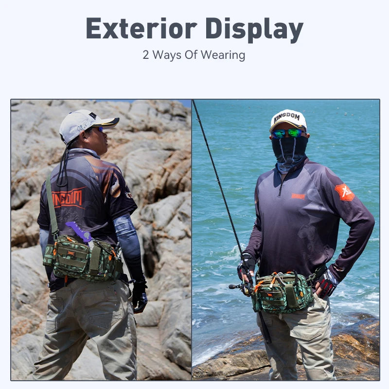 KingdomFishing Tackle Bags 31*18*16cm 660g  Multifunctional Waist Bag Fish Lures Gear Utility Storage Outdoor Fishing Bag