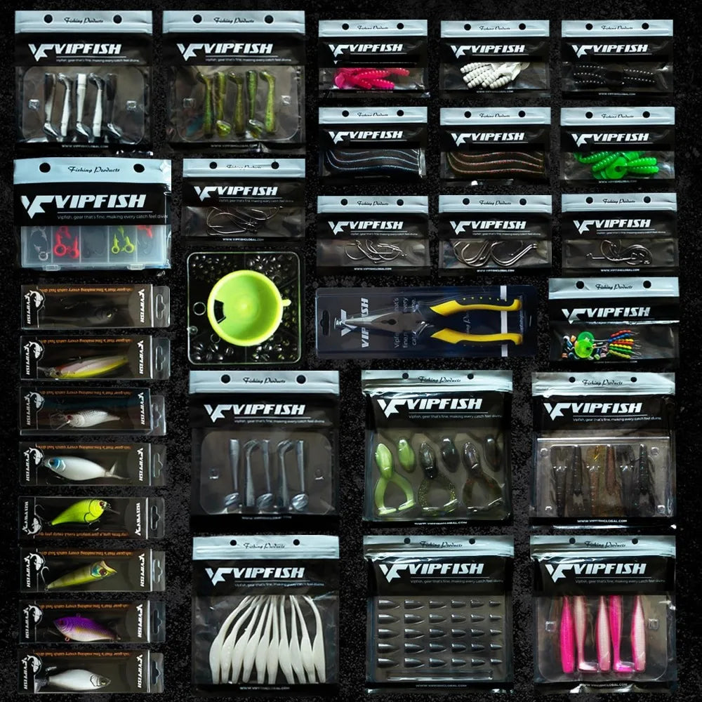 Fishing Tackle Box with Tackle Included Lures, Hooks, Weights, 3-Layer Freshwater Fishing Tackle Kit for Bass Trout Walleye Fish