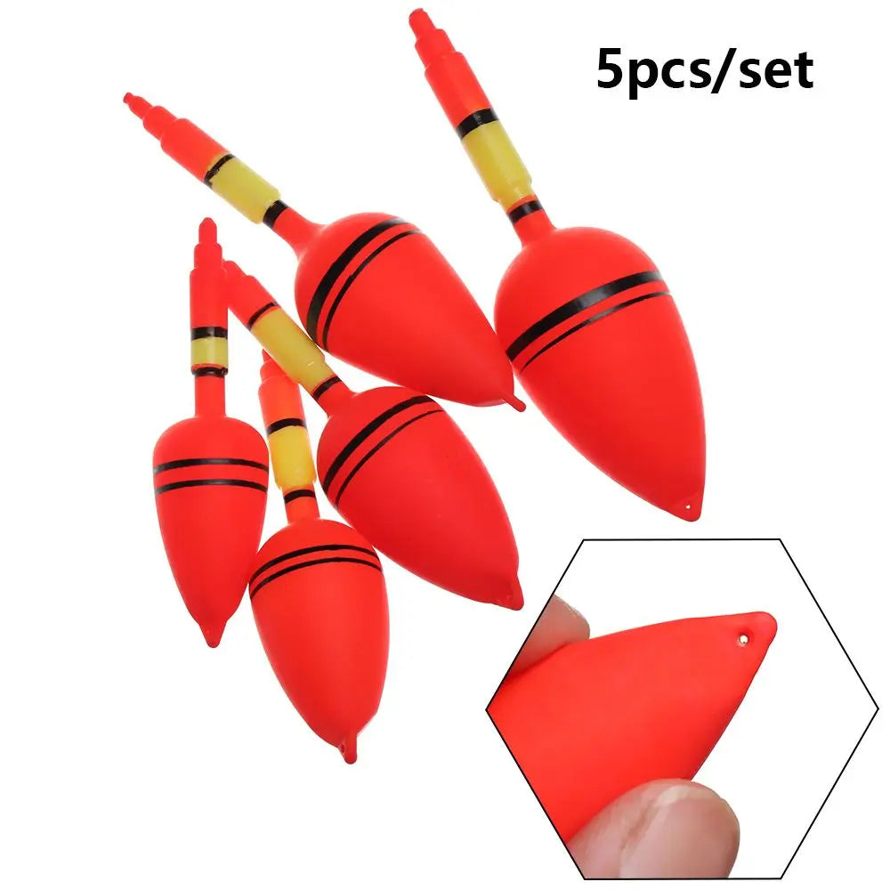 5pcs/set Plastic Fishing Float Fish Bite Hooks lures Balls Stopper Buoy Boia Flutter To Remind Lightstick Fishing Tackle Tools