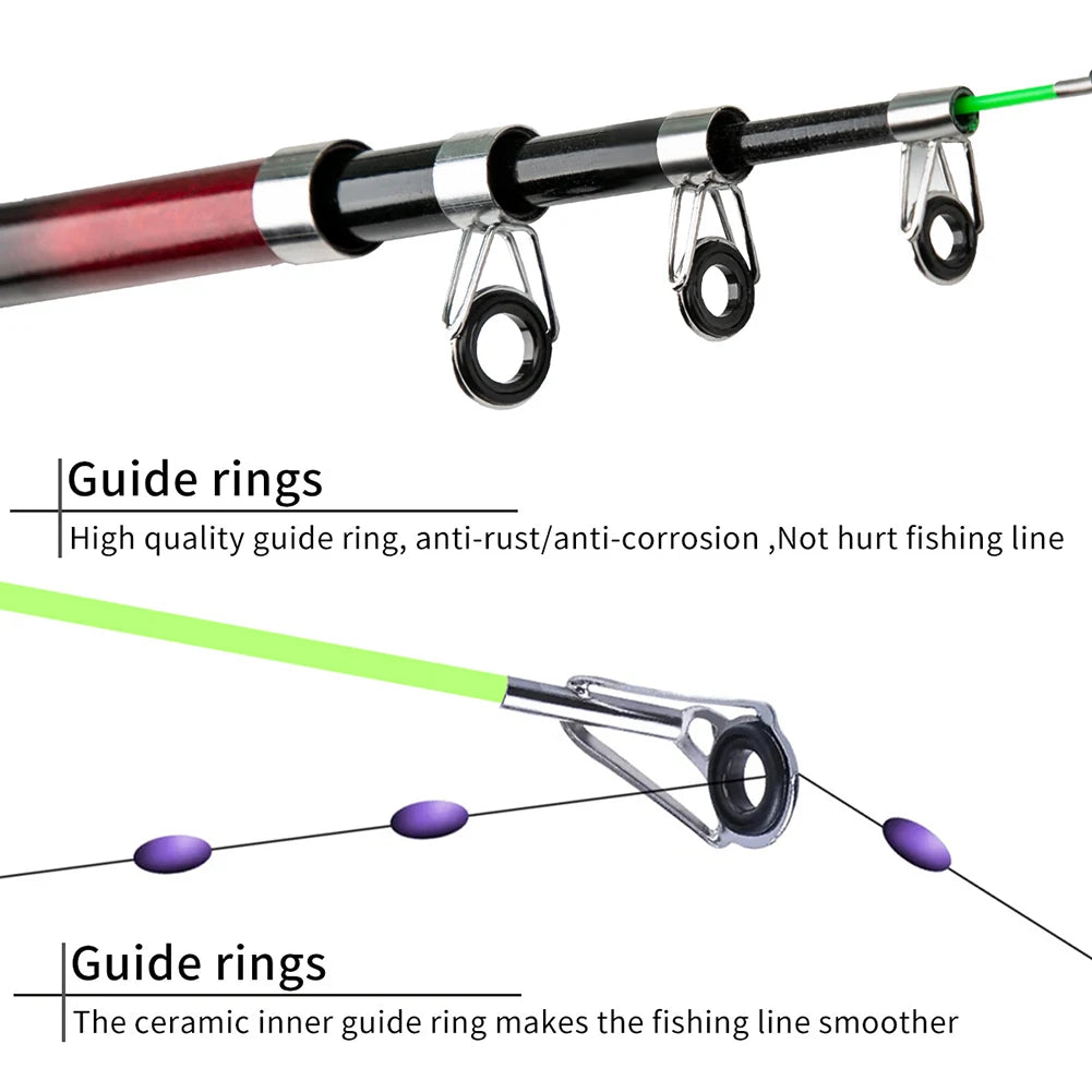 Fishing Pole Set Fishing Rod Spinning-Reel Baits Hooks Fishing Tackle Box Telescopic Fishing Rod For Fishing Starter