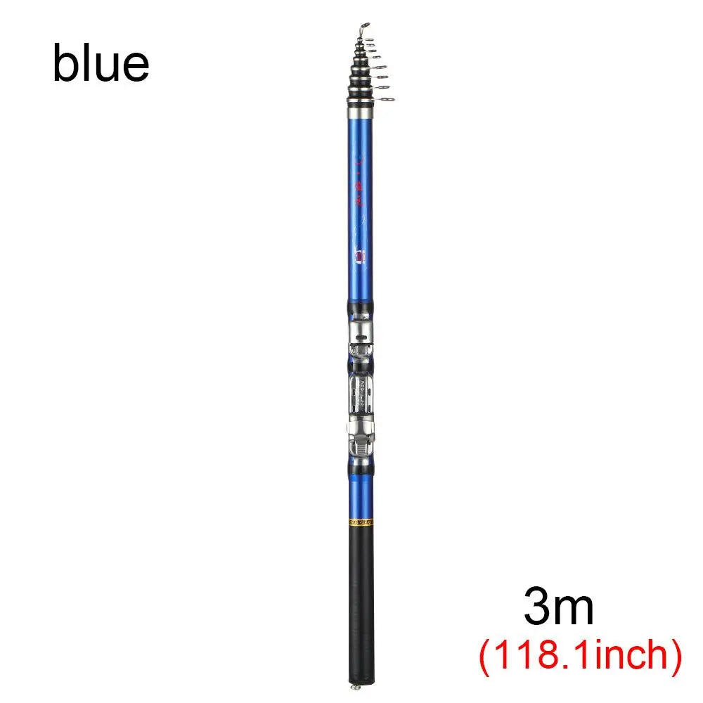 Sea Pole Carbon Material Fishing Rod Quality  1.5m,1.8m 2.1m 2.4m  2.7m 3m Telescopic fishing rod  Quality Spinning Rods