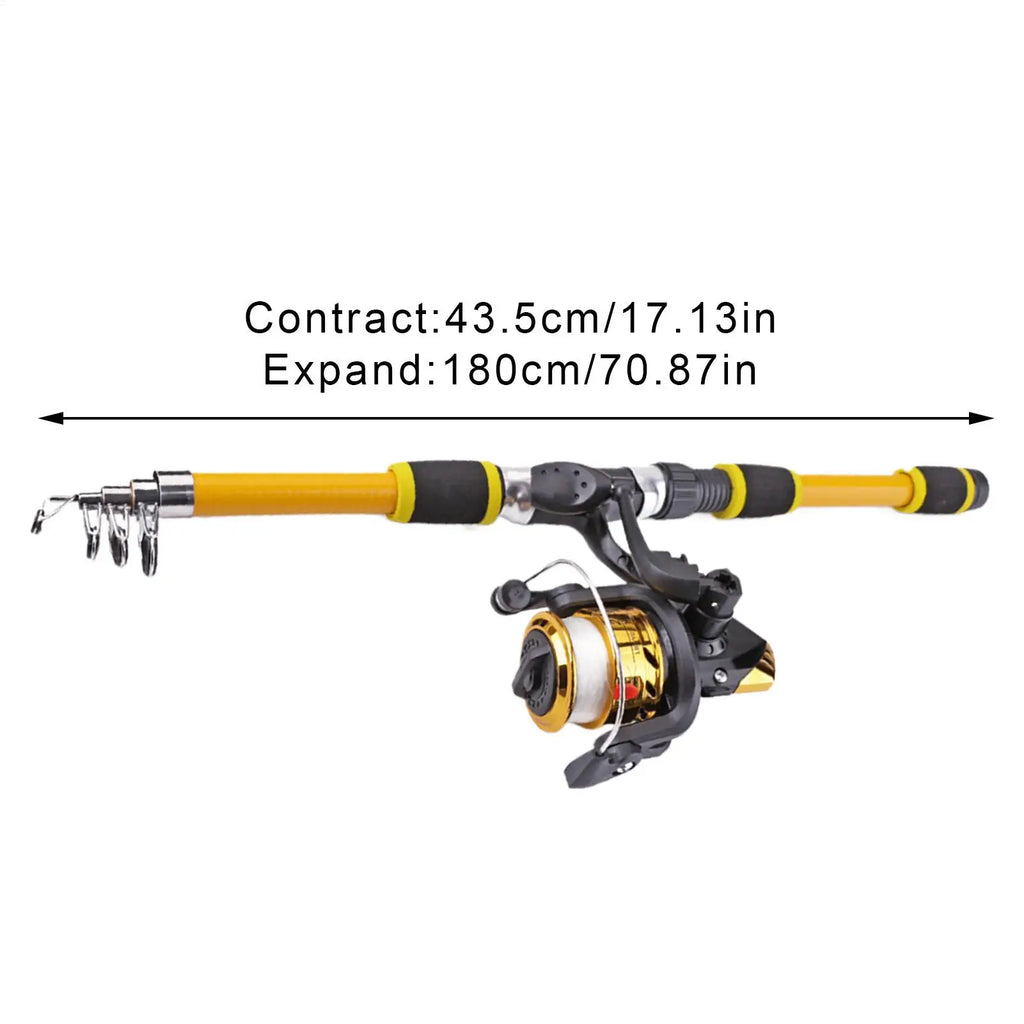 Fishing Pole Kids Portable Children Telescopic Rod 71 Inch Youth Beginner Pole And Reel Set For Saltwater Travel Kayak Boat Surf