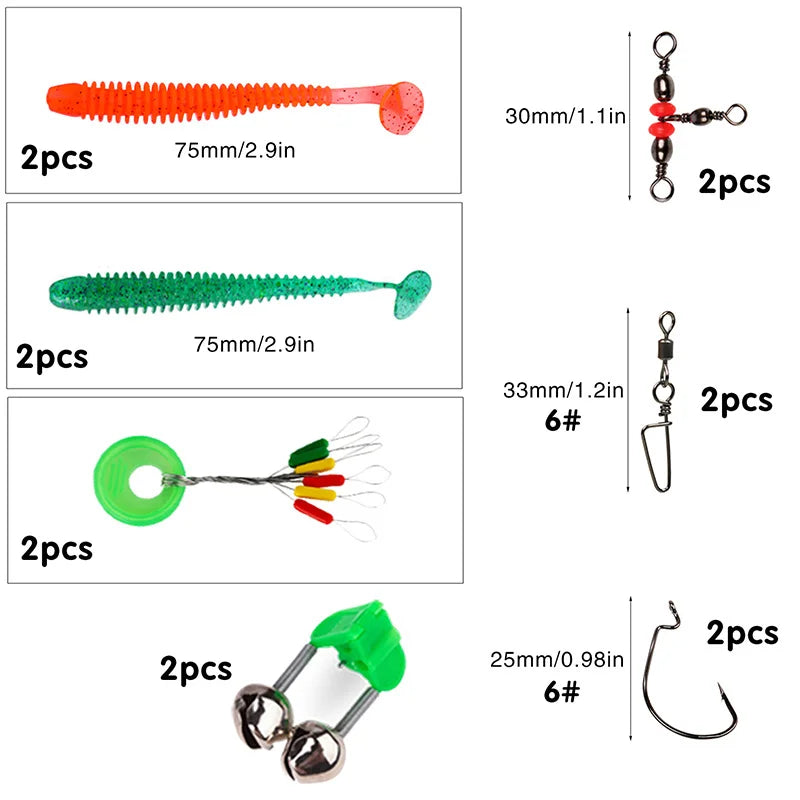 Sougayilang 1.8-2.4m Telescopic Fishing Rod Set Ultralight Weight Rod Spinning Reel with Line Lure Hook Accessories Full Kits