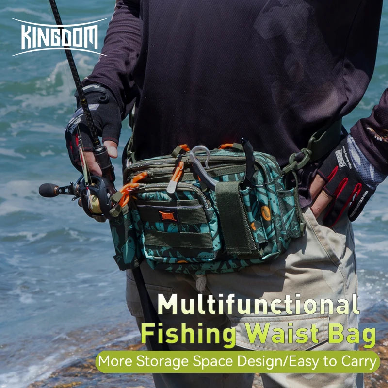 KingdomFishing Tackle Bags 31*18*16cm 660g  Multifunctional Waist Bag Fish Lures Gear Utility Storage Outdoor Fishing Bag