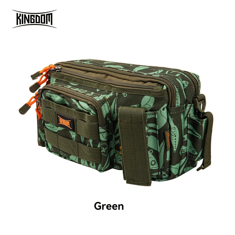 KingdomFishing Tackle Bags 31*18*16cm 660g  Multifunctional Waist Bag Fish Lures Gear Utility Storage Outdoor Fishing Bag